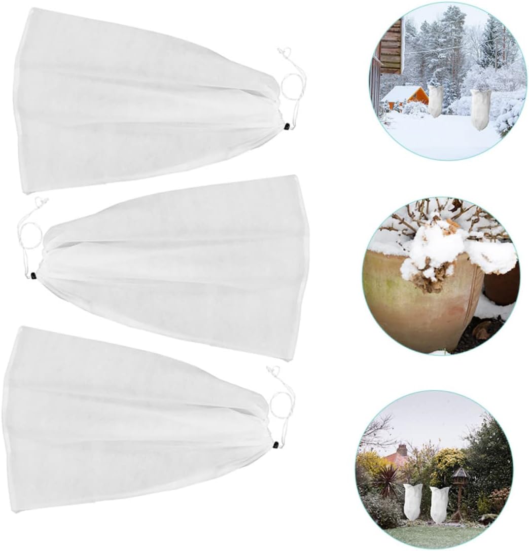 3 Pack Plant Frost Covers Floating Row Plant Protectors Breathable Material for Freezing Protection for Winter