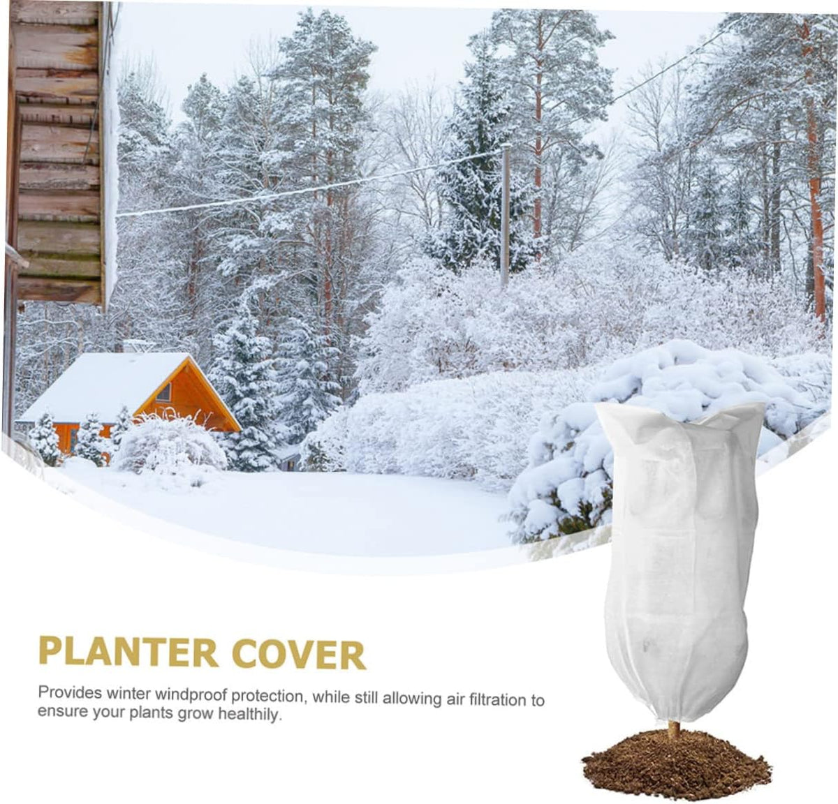 3 Pack Plant Frost Covers Floating Row Plant Protectors Breathable Material for Freezing Protection for Winter