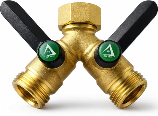 ® Garden Hose Splitter 2 Way, Full Flow Solid Brass | 2026 Model
