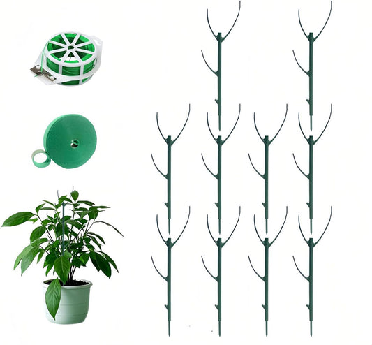 Stackable Monstera Moss Pole, 10 PCS Natural Coir Plant Support Stakes.