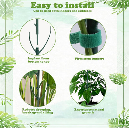 Stackable Monstera Moss Pole, 10 PCS Natural Coir Plant Support Stakes.