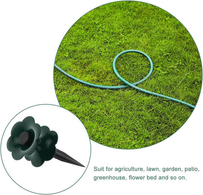 3 Pack Garden Hose Guide Stakes Water Guide Wheels for Hose Direction Control Plant Protection around Flower Beds Lawn Yard Patio and Greenhouse Use