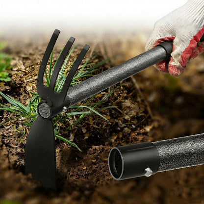 Adjustable Garden Hoe – Multi-Purpose Weeding & Digging Tool with Ergonomic Handle, Length (16"-60"), Rust-Proof Coated Steel, Heavy Duty for Farm, Yard, Gardening