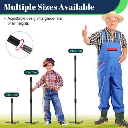 Adjustable Garden Hoe – Multi-Purpose Weeding & Digging Tool with Ergonomic Handle, Length (16"-60"), Rust-Proof Coated Steel, Heavy Duty for Farm, Yard, Gardening
