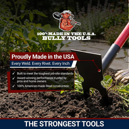 12-Gauge Two-Prong Weeding Hoe, 58" Fiberglass Long Handle