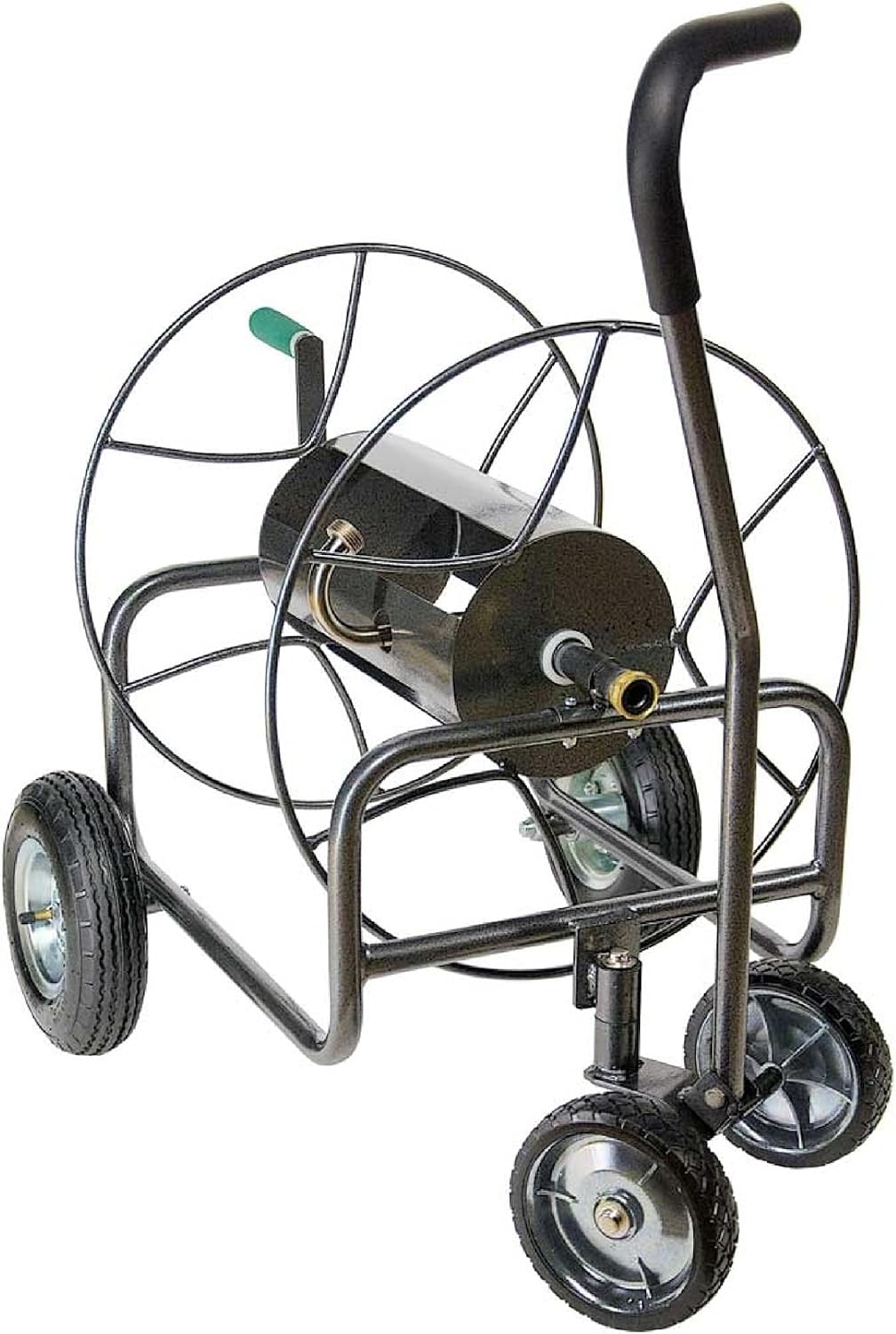 Hose Reel Cart - Heavy Duty Metal with Wheels for Gardens, Lawns, and Outdoor Use, 400 ft