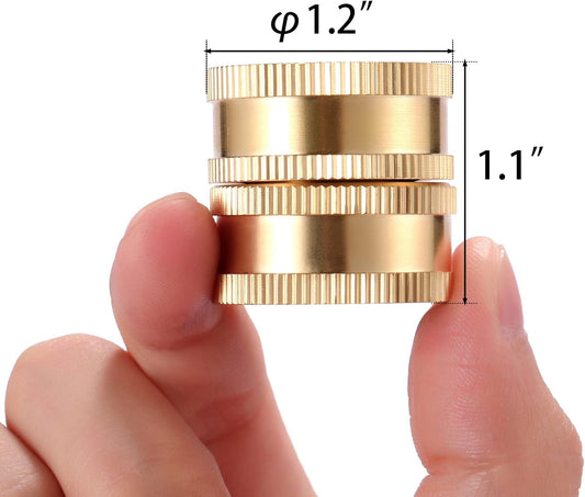 2 Pack 3/4" Garden Hose Connector with Dual Swivel for Male Hose to Male Hose, Double Female