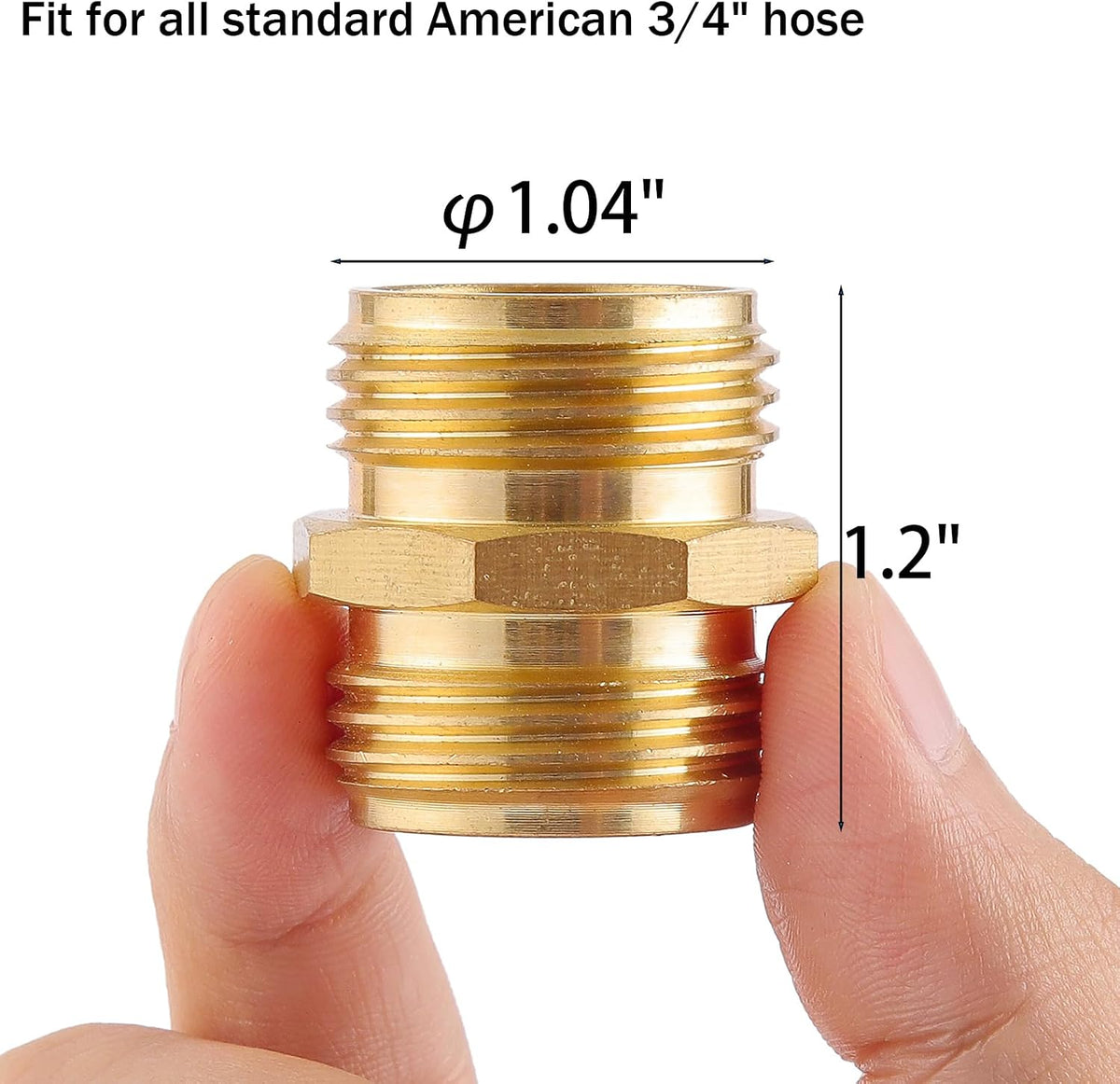 2 Pack 3/4" Garden Hose Connector with Dual Swivel for Male Hose to Male Hose, Double Female