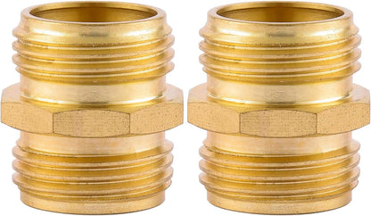 2 Pack 3/4" Garden Hose Connector with Dual Swivel for Male Hose to Male Hose, Double Female