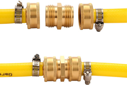 2 Pack 3/4" Garden Hose Connector with Dual Swivel for Male Hose to Male Hose, Double Female