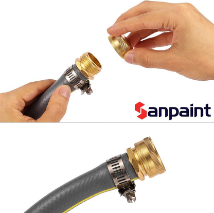 2 Pack 3/4" Garden Hose Connector with Dual Swivel for Male Hose to Male Hose, Double Female