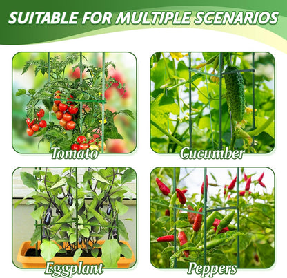 6 Pack Tomato Cage for Garden & Pots, Rust-Resistant Metal Plant Support