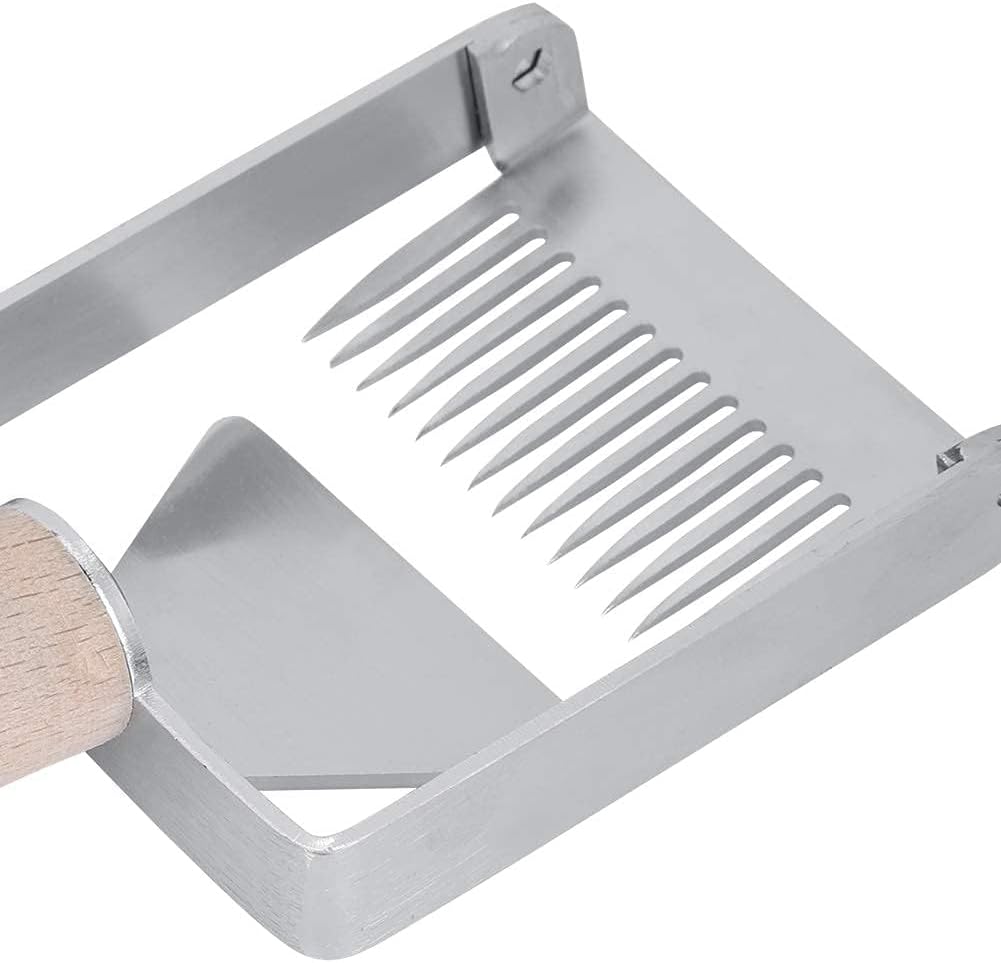 Honeycomb Honey 304 Stainless Steel Scraper Rust-Proof Beekeeping Tine Supplies Uncapping Fork Hive Wooden Handle Gardening Hand Tools