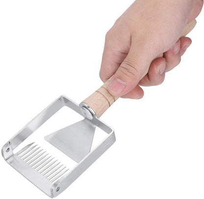 Honeycomb Honey 304 Stainless Steel Scraper Rust-Proof Beekeeping Tine Supplies Uncapping Fork Hive Wooden Handle Gardening Hand Tools