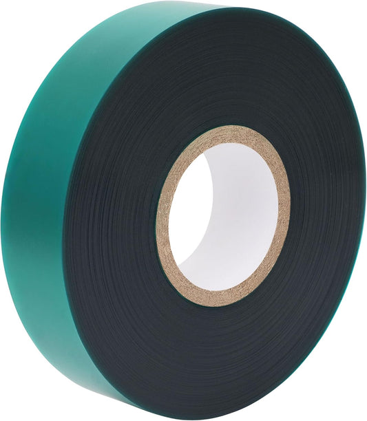 Garden Stretch Tie Tape 1" Wide 150 Feet Non-Sticky Reusable Stretchy Garden Plant Ties Thick Sturdy Stretchable Plant Tape Green Vinyl Stake Ribbon for Tomatoes, Grapes, Flowers and Trees