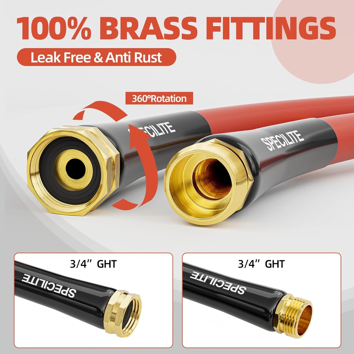 5/8" x 5FT Hot/Cold Short Leader Garden Water Hose, -50℉-190℉