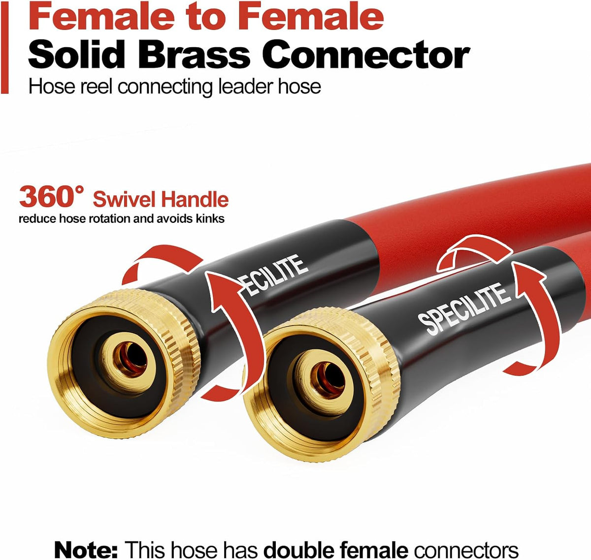 5/8" x 5FT Hot/Cold Short Leader Garden Water Hose, -50℉-190℉