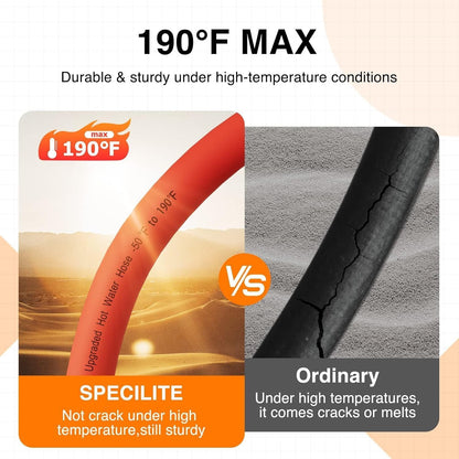 5/8" x 5FT Hot/Cold Short Leader Garden Water Hose, -50℉-190℉