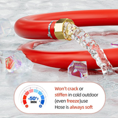 5/8" x 5FT Hot/Cold Short Leader Garden Water Hose, -50℉-190℉
