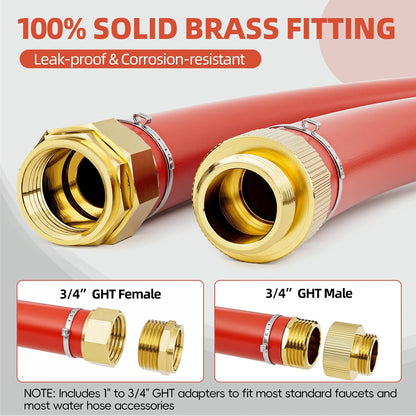 5/8" x 5FT Hot/Cold Short Leader Garden Water Hose, -50℉-190℉