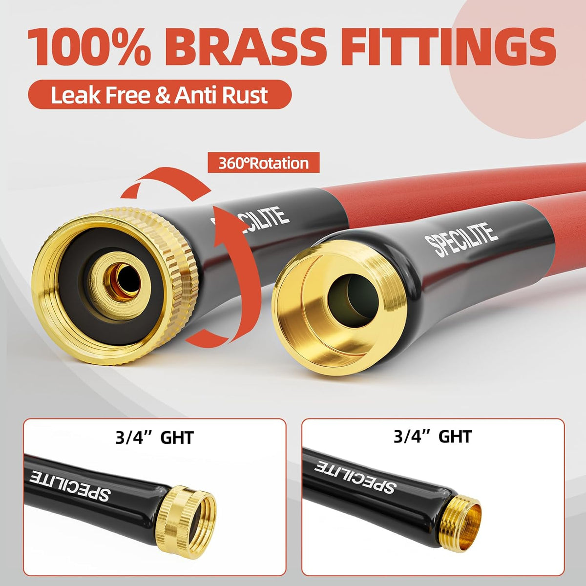 5/8" x 5FT Hot/Cold Short Leader Garden Water Hose, -50℉-190℉