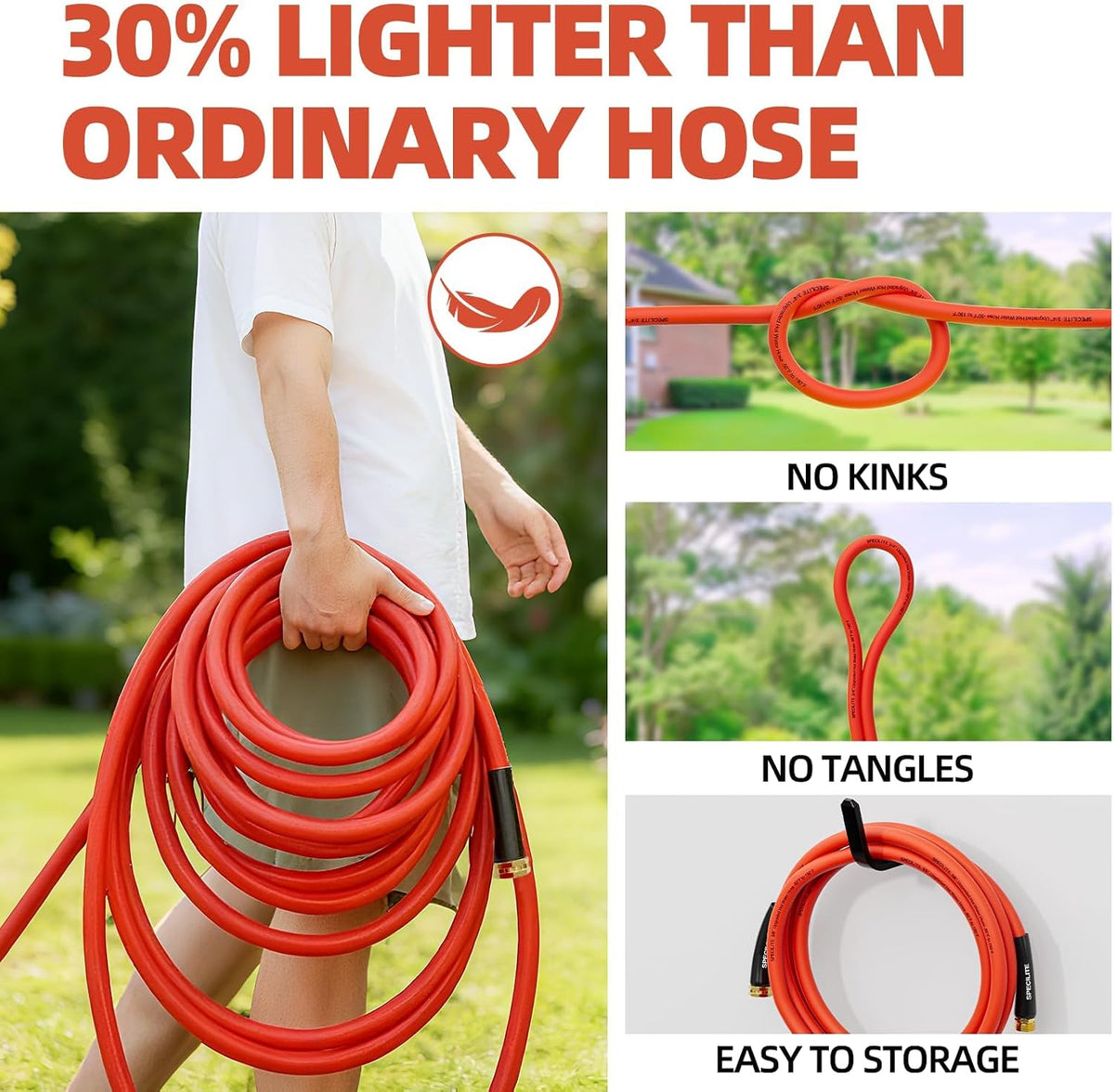 5/8" x 5FT Hot/Cold Short Leader Garden Water Hose, -50℉-190℉