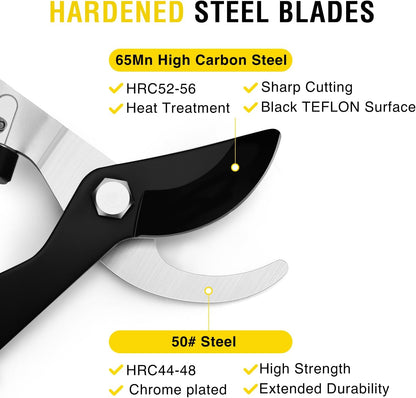 27-35" Extendable Loppers for Tree Trimming Heavy Duty Tree Trimmer Bypass Loppers with Compound Action Sharp Anvil Blade up to 2 Inch Cut Capacity Branch Cutter Chops Thick Branches Ease
