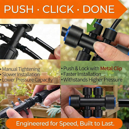 Drip Irrigation System for Watering Garden: 230FT Misting Sprinkler DIY Devices with Tubing Hose for Indoor Plants Outdoor Flower Beds Raised Growing Lawn Tree Patio Hydroponic