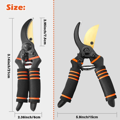 8'' Professional Straight Blade Garden Shears for Plant Trimming