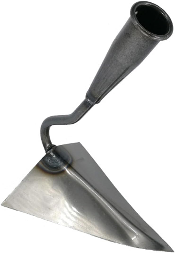 Triangle Hoe Garden Tool, Hardened All-Steel Plow Hoe Ridging for Easy Gardening, Durable and Effective Stainless Steel Landscaping Hoe for Manuring Weeding Planting Digging Soil Leveling (M,8.7")