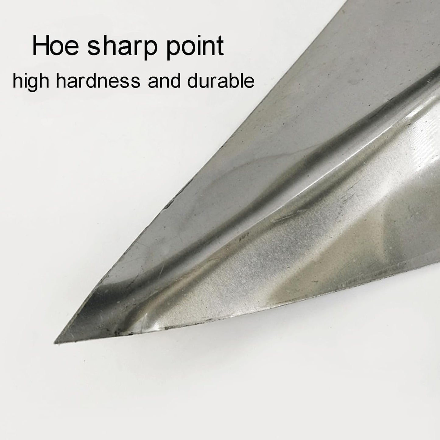 Triangle Hoe Garden Tool, Hardened All-Steel Plow Hoe Ridging for Easy Gardening, Durable and Effective Stainless Steel Landscaping Hoe for Manuring Weeding Planting Digging Soil Leveling (M,8.7")