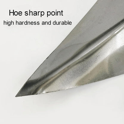 Triangle Hoe Garden Tool, Hardened All-Steel Plow Hoe Ridging for Easy Gardening, Durable and Effective Stainless Steel Landscaping Hoe for Manuring Weeding Planting Digging Soil Leveling (M,8.7")