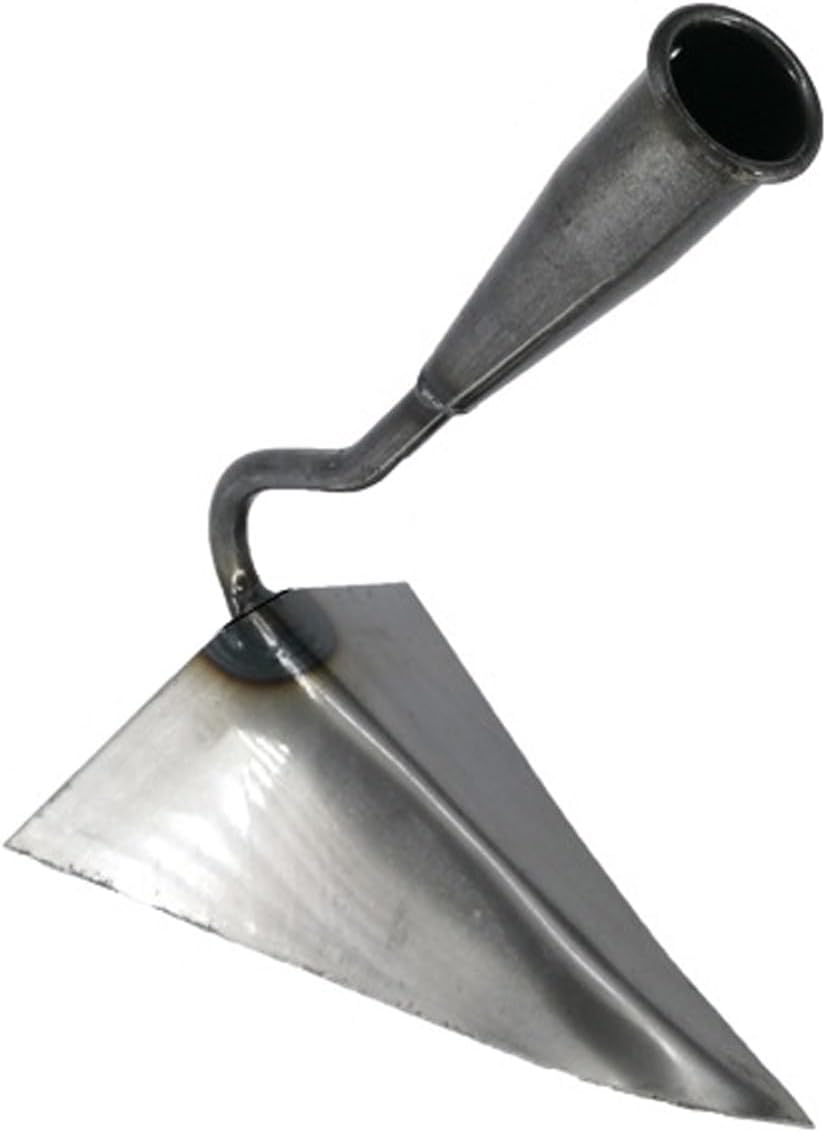 Triangle Hoe Garden Tool, Hardened All-Steel Plow Hoe Ridging for Easy Gardening, Durable and Effective Stainless Steel Landscaping Hoe for Manuring Weeding Planting Digging Soil Leveling (M,8.7")