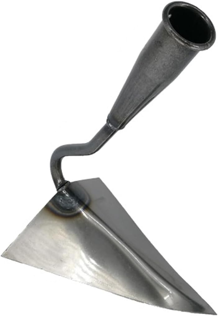 Triangle Hoe Garden Tool, Hardened All-Steel Plow Hoe Ridging for Easy Gardening, Durable and Effective Stainless Steel Landscaping Hoe for Manuring Weeding Planting Digging Soil Leveling (M,8.7")