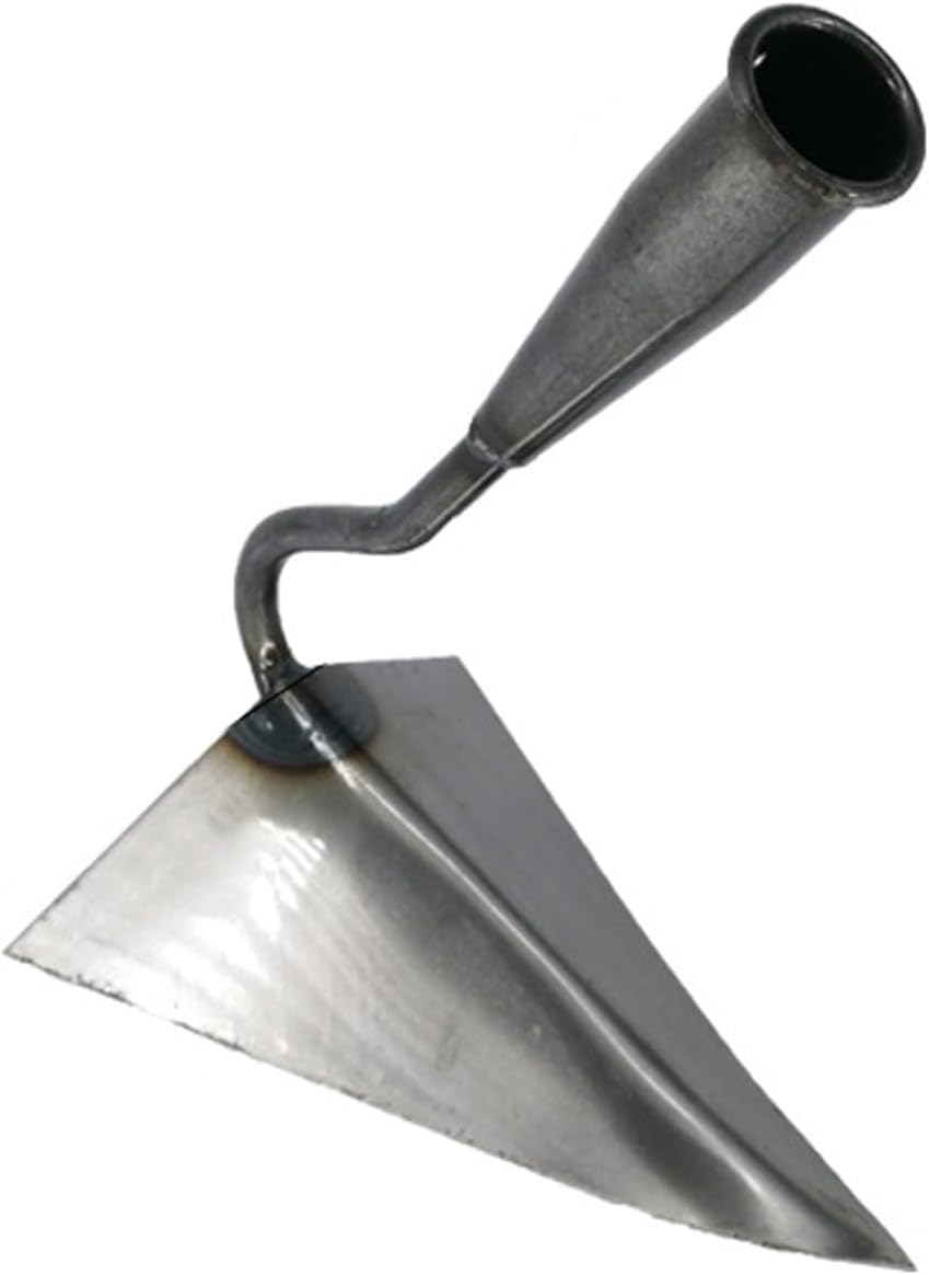 Triangle Hoe Garden Tool, Hardened All-Steel Plow Hoe Ridging for Easy Gardening, Durable and Effective Stainless Steel Landscaping Hoe for Manuring Weeding Planting Digging Soil Leveling (M,8.7")