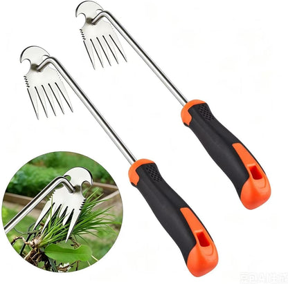Gardening Hand Weeder Tools, Weeding Artifact Uprooting Weeding Tool, Durable Manganese Steel Hand Weeder Tool, Manual Multifunctional Weeders Gardening Tools for Yard and Garden (6 Teethes)