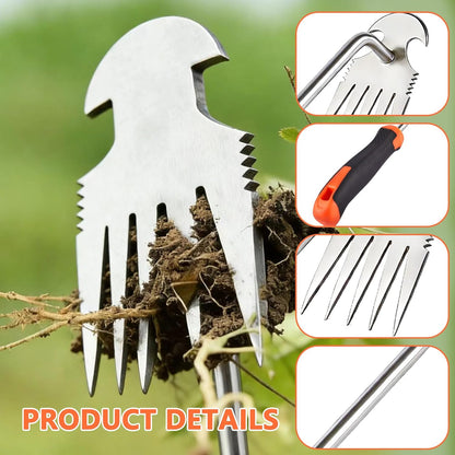 Gardening Hand Weeder Tools, Weeding Artifact Uprooting Weeding Tool, Durable Manganese Steel Hand Weeder Tool, Manual Multifunctional Weeders Gardening Tools for Yard and Garden (6 Teethes)