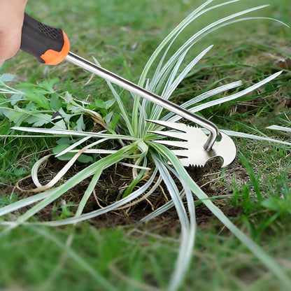 Gardening Hand Weeder Tools, Weeding Artifact Uprooting Weeding Tool, Durable Manganese Steel Hand Weeder Tool, Manual Multifunctional Weeders Gardening Tools for Yard and Garden (6 Teethes)