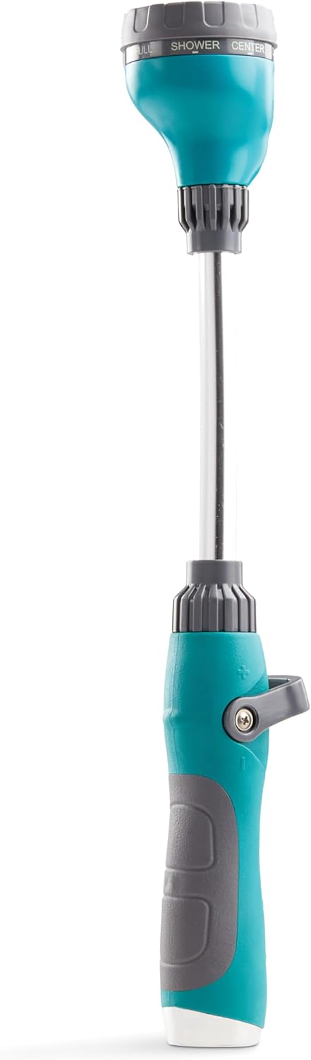 Medium Duty Watering Wand Hose Sprayer, 8 Pattern Watering Wand for Garden Hose, 15.25" Reach
