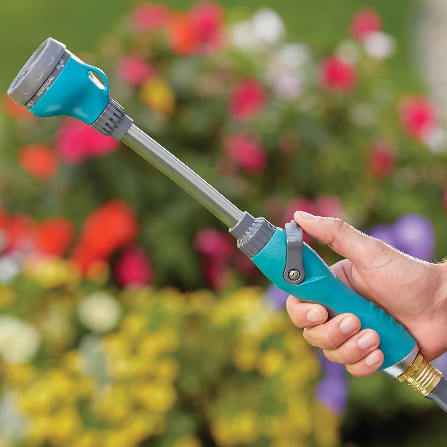 Medium Duty Watering Wand Hose Sprayer, 8 Pattern Watering Wand for Garden Hose, 15.25" Reach