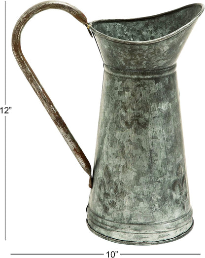 Metal Watering Can Indoor/Outdoor Planter, 10" x 6" x 12", Brown