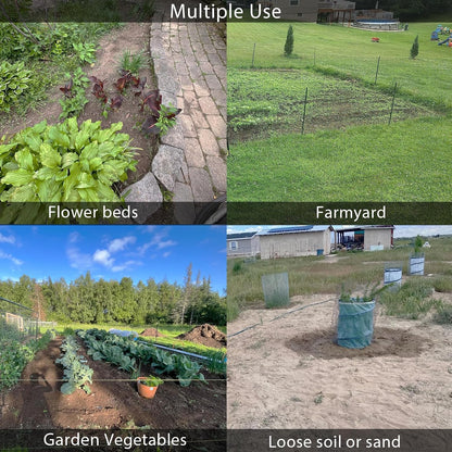 Hoe Garden Tool -Scuffle Garden Hoes for Weeding Gardening Long Handle Heavy Duty - Adjustable Weeding Loop Stirrup Hoe 30-61 Inch Black