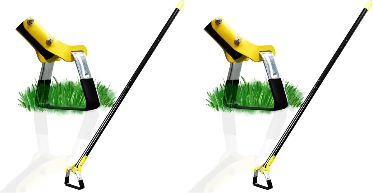 Hoe Garden Tool -Scuffle Garden Hoes for Weeding Gardening Long Handle Heavy Duty - Adjustable Weeding Loop Stirrup Hoe 30-61 Inch Black