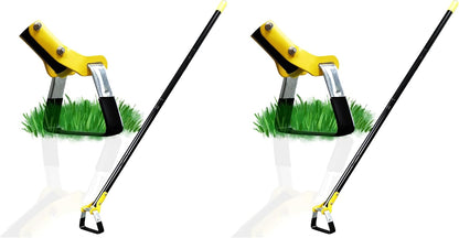 Hoe Garden Tool -Scuffle Garden Hoes for Weeding Gardening Long Handle Heavy Duty - Adjustable Weeding Loop Stirrup Hoe 30-61 Inch Black
