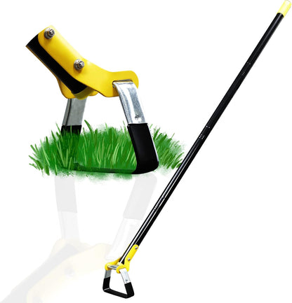 Hoe Garden Tool -Scuffle Garden Hoes for Weeding Gardening Long Handle Heavy Duty - Adjustable Weeding Loop Stirrup Hoe 30-61 Inch Black