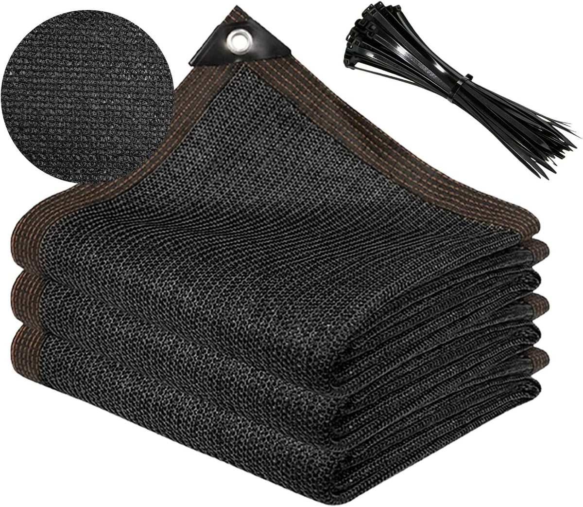 Shade Cloth for Garden 10 * 10FT, 70% Sunblock Mesh Tarp & Outdoor Sun Shade with Grommets, Sun Shade Outdoor Cover, Plant Covers Freeze Protection for Greenhouse, Kennel, Lawn, Patio Black