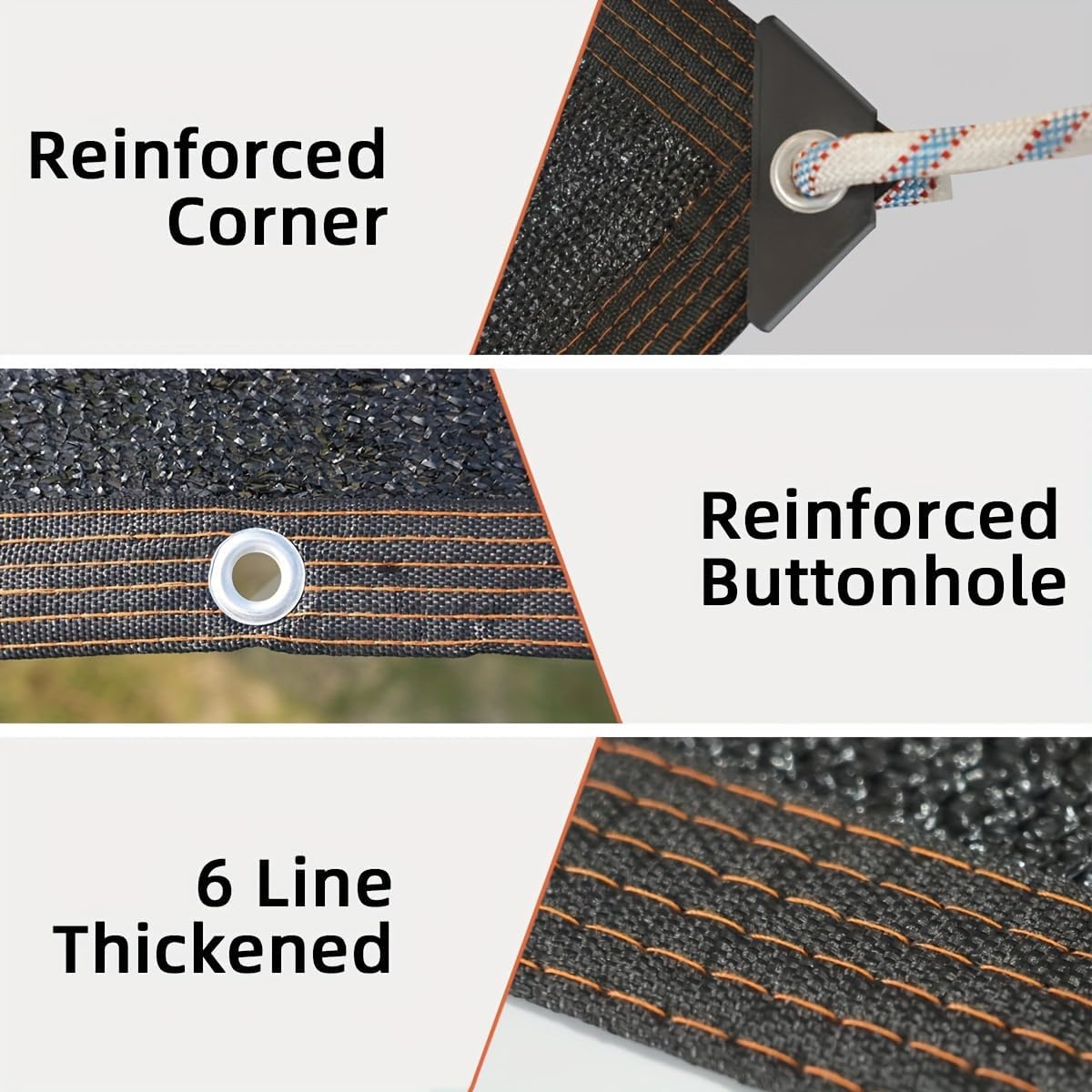 Shade Cloth for Garden 10 * 10FT, 70% Sunblock Mesh Tarp & Outdoor Sun Shade with Grommets, Sun Shade Outdoor Cover, Plant Covers Freeze Protection for Greenhouse, Kennel, Lawn, Patio Black