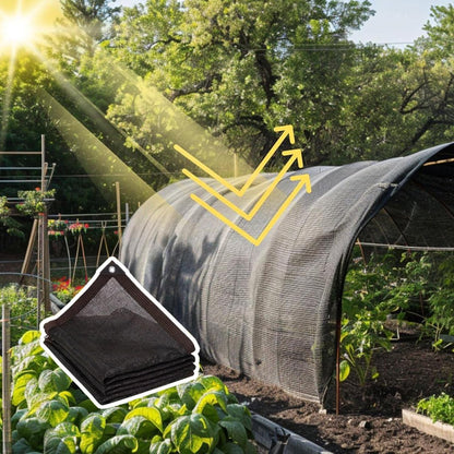 Shade Cloth for Garden 10 * 10FT, 70% Sunblock Mesh Tarp & Outdoor Sun Shade with Grommets, Sun Shade Outdoor Cover, Plant Covers Freeze Protection for Greenhouse, Kennel, Lawn, Patio Black