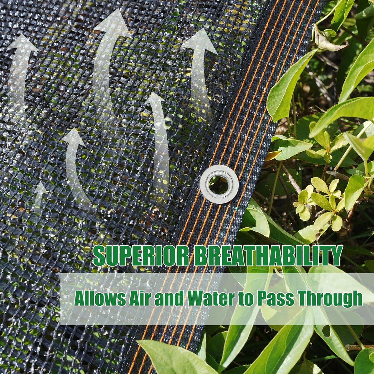Shade Cloth for Garden 10 * 10FT, 70% Sunblock Mesh Tarp & Outdoor Sun Shade with Grommets, Sun Shade Outdoor Cover, Plant Covers Freeze Protection for Greenhouse, Kennel, Lawn, Patio Black