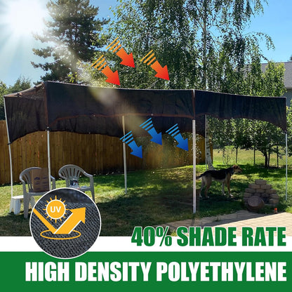 Shade Cloth for Garden 10 * 10FT, 70% Sunblock Mesh Tarp & Outdoor Sun Shade with Grommets, Sun Shade Outdoor Cover, Plant Covers Freeze Protection for Greenhouse, Kennel, Lawn, Patio Black
